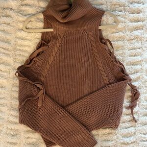 HYFVE Chestnut Cowl Neck Sweater